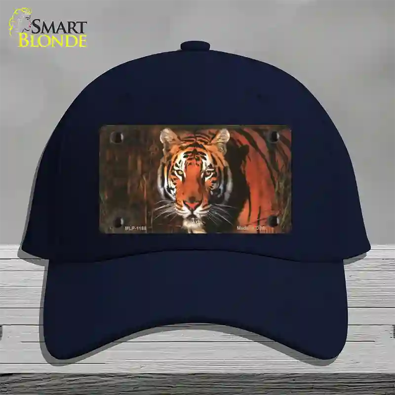 Tiger Novelty License Plate Hat Cotton / Navy