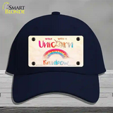 Walk with a Unicorn Novelty License Plate Hat Cotton / Navy