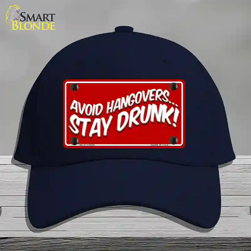 Avoid Hangovers Novelty License Plate Hat Cotton / Navy