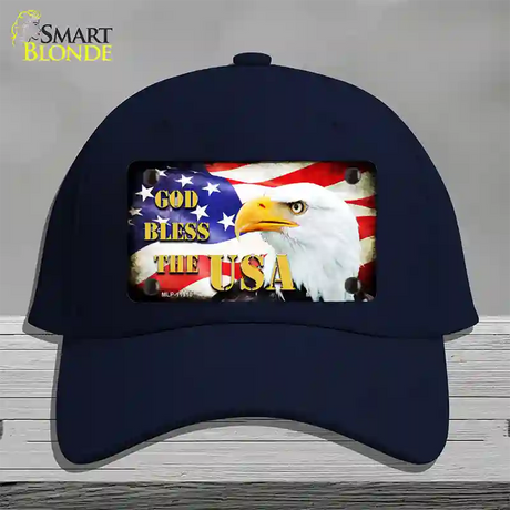 God Bless The USA Novelty License Plate Hat Cotton / Navy