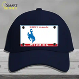 Wyoming Novelty License Plate Hat Cotton / Navy