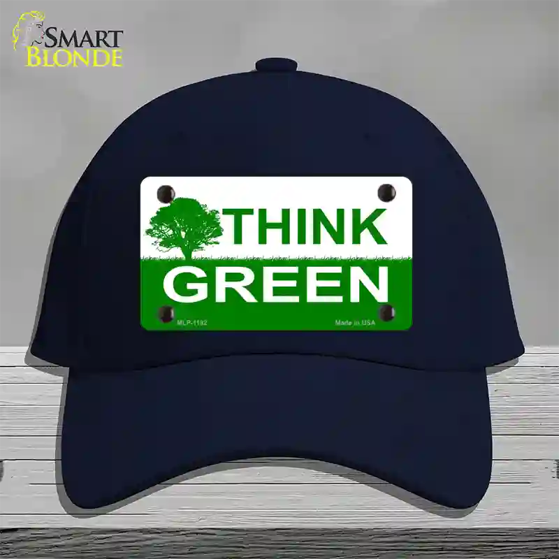 Think Green Novelty License Plate Hat Cotton / Navy