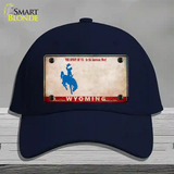 Wyoming Rusty Novelty License Plate Hat Cotton / Navy