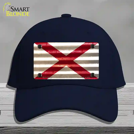 Alabama Corrugated Flag Novelty License Plate Hat Cotton / Navy