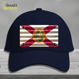 Florida Corrugated Flag Novelty License Plate Hat Cotton / Navy