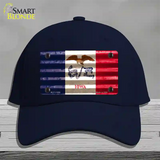 Iowa Corrugated Flag Novelty License Plate Hat Cotton / Navy