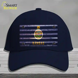 Kansas Corrugated Flag Novelty License Plate Hat Cotton / Navy