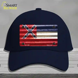 Mississippi Corrugated Flag Novelty License Plate Hat Cotton / Navy