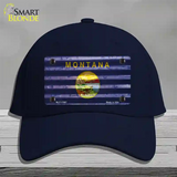 Montana Corrugated Flag Novelty License Plate Hat Cotton / Navy