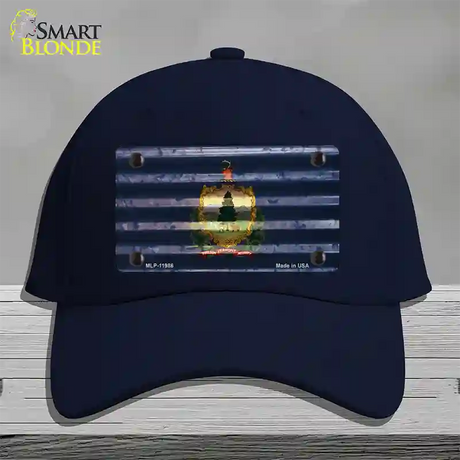 Vermont Corrugated Flag Novelty License Plate Hat Cotton / Navy