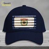 West Virginia Corrugated Flag Novelty License Plate Hat Cotton / Navy