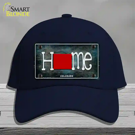 Colorado Home State Outline Novelty License Plate Hat Cotton / Navy