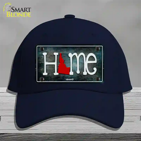 Idaho Home State Outline Novelty License Plate Hat Cotton / Navy