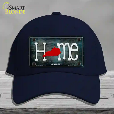 Kentucky Home State Outline Novelty License Plate Hat Cotton / Navy