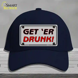 Get ER Drunk Novelty License Plate Hat Cotton / Navy