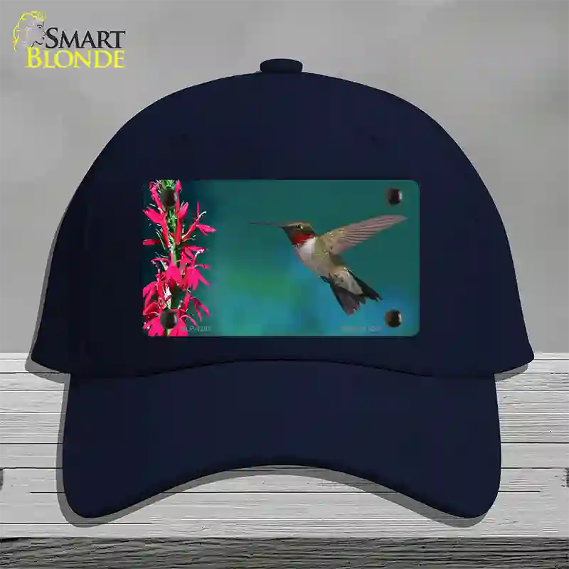 Humming Bird Novelty License Plate Hat Cotton / Navy