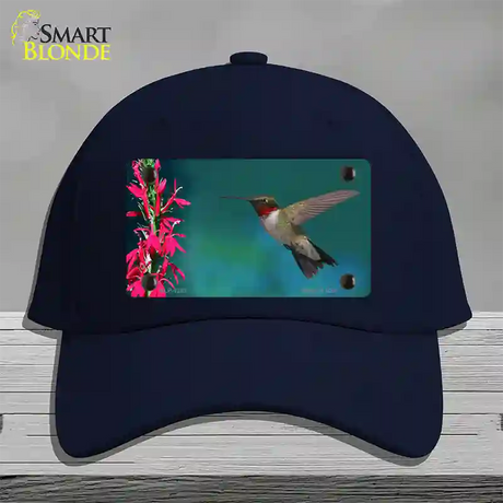 Humming Bird Novelty License Plate Hat Cotton / Navy