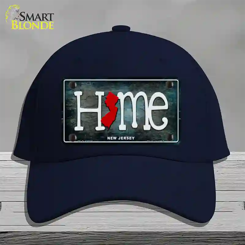 New Jersey Home State Outline Novelty License Plate Hat Cotton / Navy