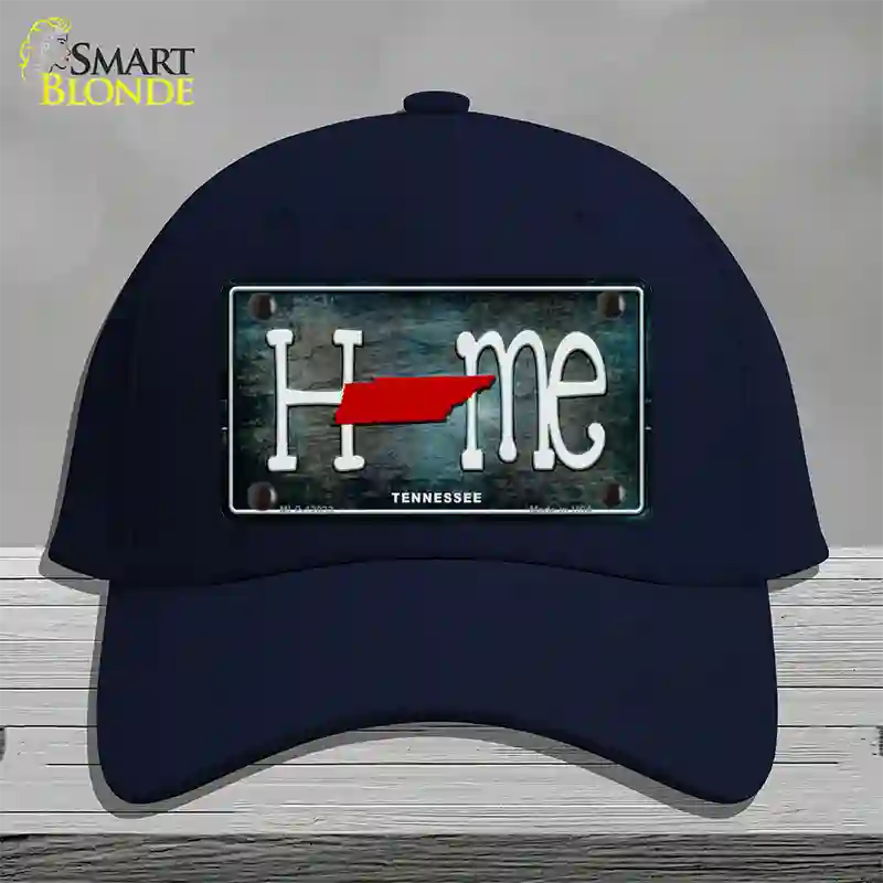 Tennessee Home State Outline Novelty License Plate Hat Cotton / Navy