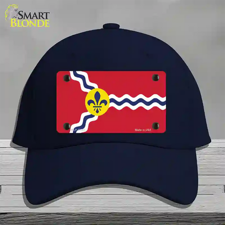 St. Louis State Flag Missouri Novelty License Plate Hat Cotton / Navy