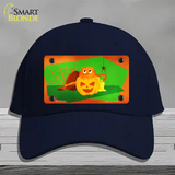 Pumpkin Kitty Novelty License Plate Hat Cotton / Navy