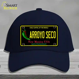 Arroyo Seco Black New Mexico Novelty License Plate Hat Cotton / Navy