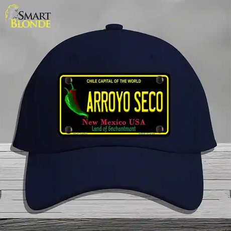 Arroyo Seco Black New Mexico Novelty License Plate Hat Cotton / Navy