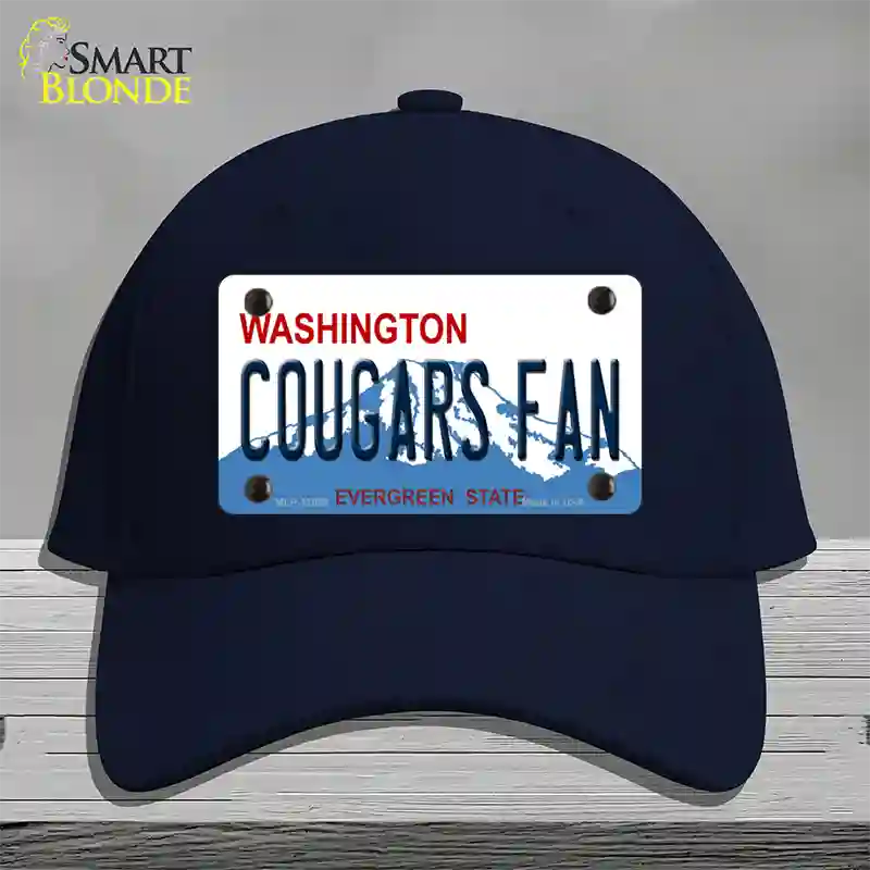 Washington Cougars Fan Novelty License Plate Hat Cotton / Navy