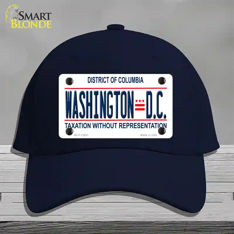 District Of Columbia Novelty License Plate Hat Cotton / Navy