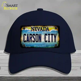 Nevada Carson City Novelty License Plate Hat Cotton / Navy