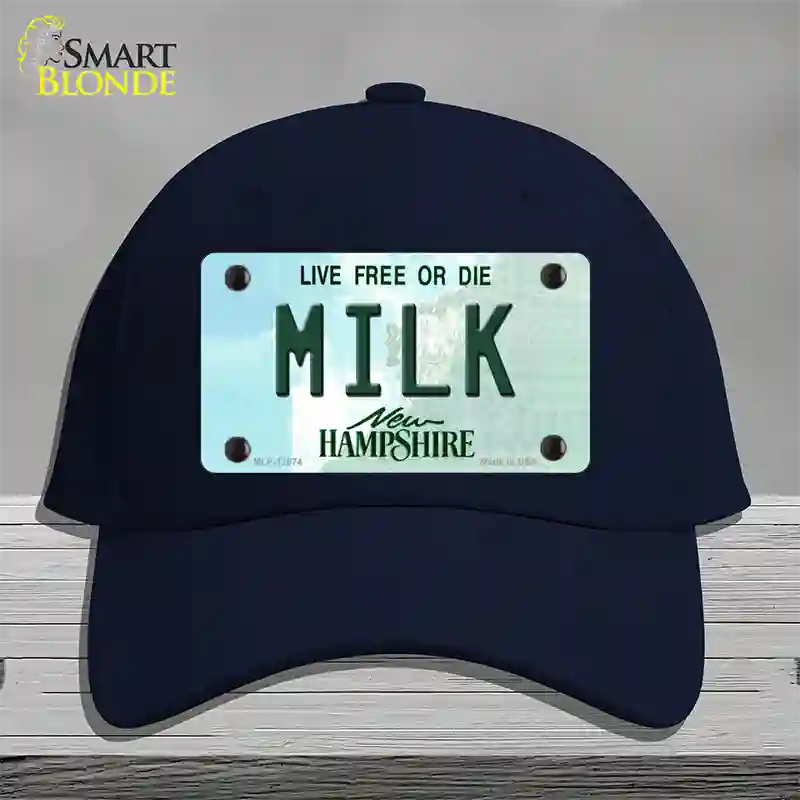 Milk New Hampshire State Novelty License Plate Hat Cotton / Navy