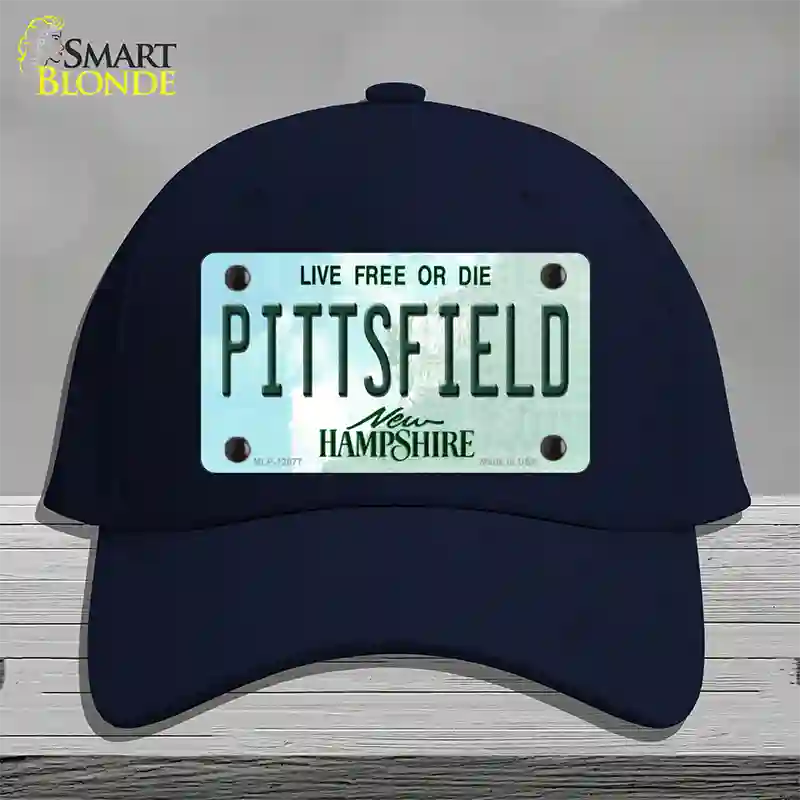 Pittsfield New Hampshire State Novelty License Plate Hat Cotton / Navy