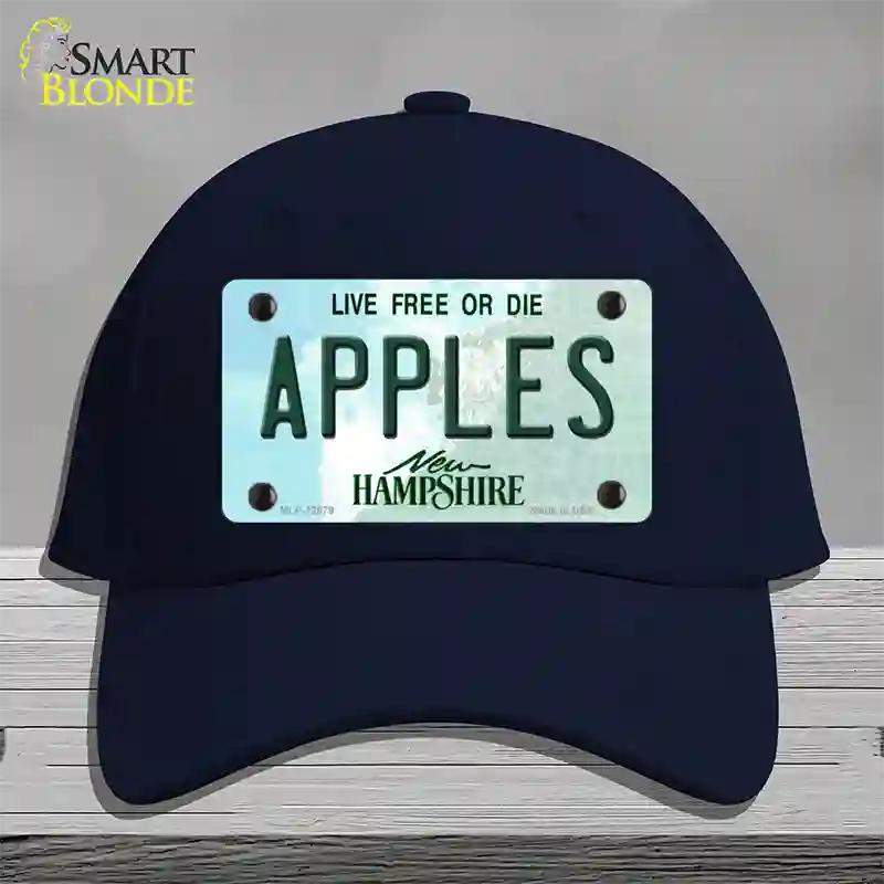 Apples New Hampshire State Novelty License Plate Hat Cotton / Navy