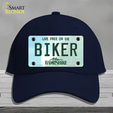 Biker New Hampshire State Novelty License Plate Hat Cotton / Navy