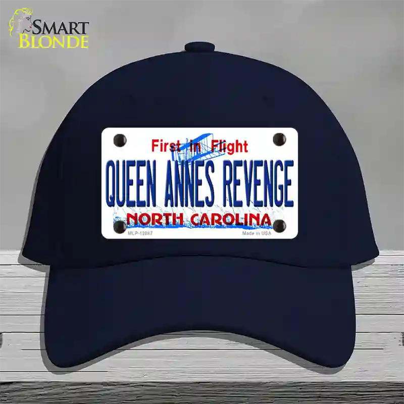 Queen Annes Revenge North Carolina State Novelty License Plate Hat Cotton / Navy