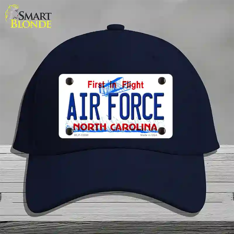 Air Force North Carolina State Novelty License Plate Hat Cotton / Navy