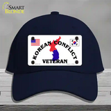 Korean Conflict Veteran Novelty License Plate Hat Cotton / Navy