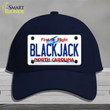 Blackjack North Carolina State Novelty License Plate Hat Cotton / Navy