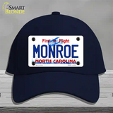 Monroe North Carolina State Novelty License Plate Hat Cotton / Navy