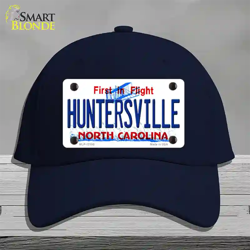 Huntersville North Carolina State Novelty License Plate Hat Cotton / Navy