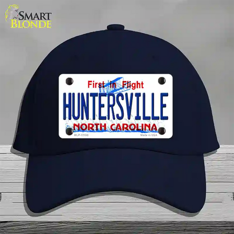 Huntersville North Carolina State Novelty License Plate Hat Cotton / Navy