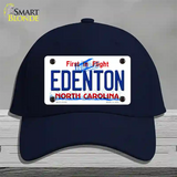 Edenton North Carolina State Novelty License Plate Hat Cotton / Navy