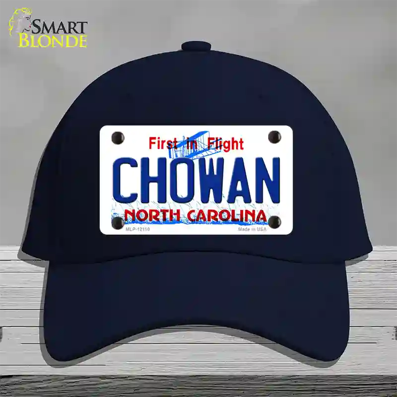 Chowan North Carolina State Novelty License Plate Hat Cotton / Navy