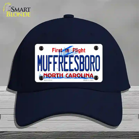 Muffreesboro North Carolina State Novelty License Plate Hat Cotton / Navy