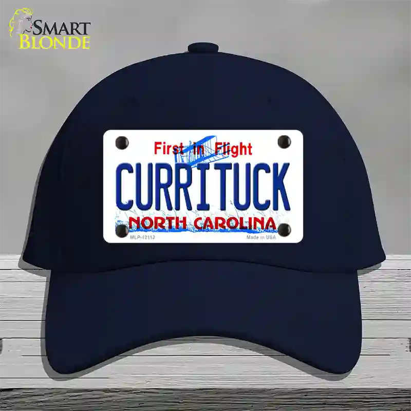 Currituck North Carolina State Novelty License Plate Hat Cotton / Navy