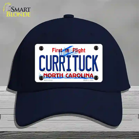 Currituck North Carolina State Novelty License Plate Hat Cotton / Navy