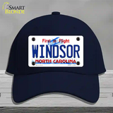 Windsor North Carolina State Novelty License Plate Hat Cotton / Navy