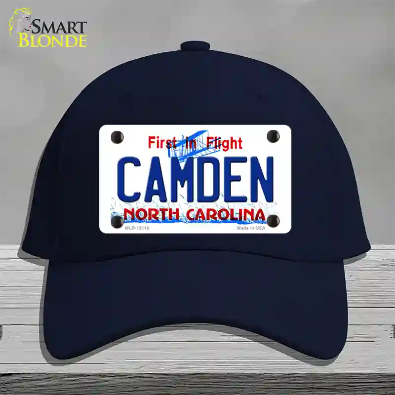 Camden North Carolina State Novelty License Plate Hat Cotton / Navy