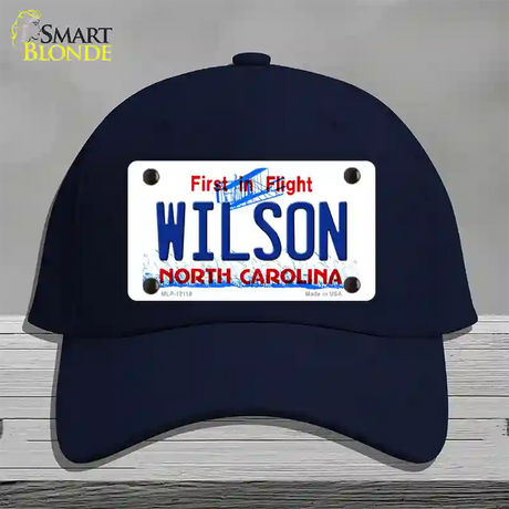 Wilson North Carolina Flight Novelty License Plate Hat Cotton / Navy