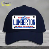 Lumberton North Carolina State Novelty License Plate Hat Cotton / Navy